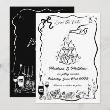Hand Drawn Illustrations Scribble Doodles Wedding