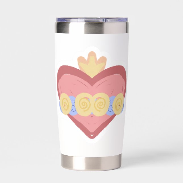 Hand-drawn Immaculate Heart of Mary Tumbler (Front)