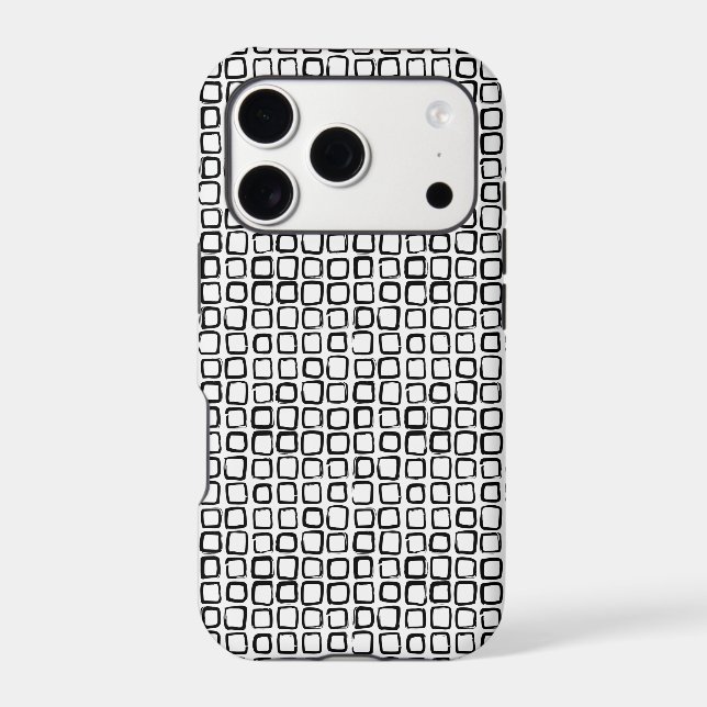 Hand-Drawn Inky Squares Grid Case-Mate iPhone Case (Back)