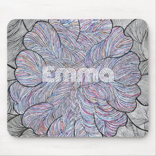 Hand Drawn Intricate Floral Mousepad