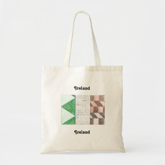 Hand-Drawn Irish Orange White Green Flag Tote Bag