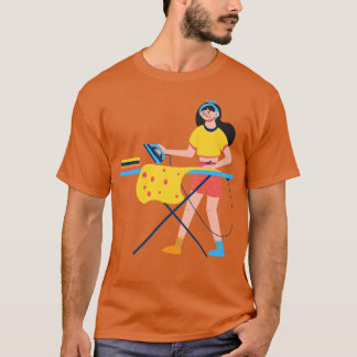 Hand Drawn IRONING WOMAN T-Shirt