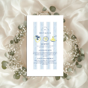Hand Drawn Italian Food Wedding Enclosure Card