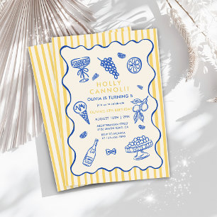 Hand Drawn Italian Holy Cannoli Birthday Invitation