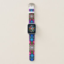Hand Drawn Jeweled Dot Mandala Apple Watch Band