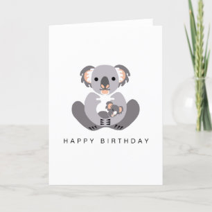 Hand drawn - KOALA - Australian wildlife - Card