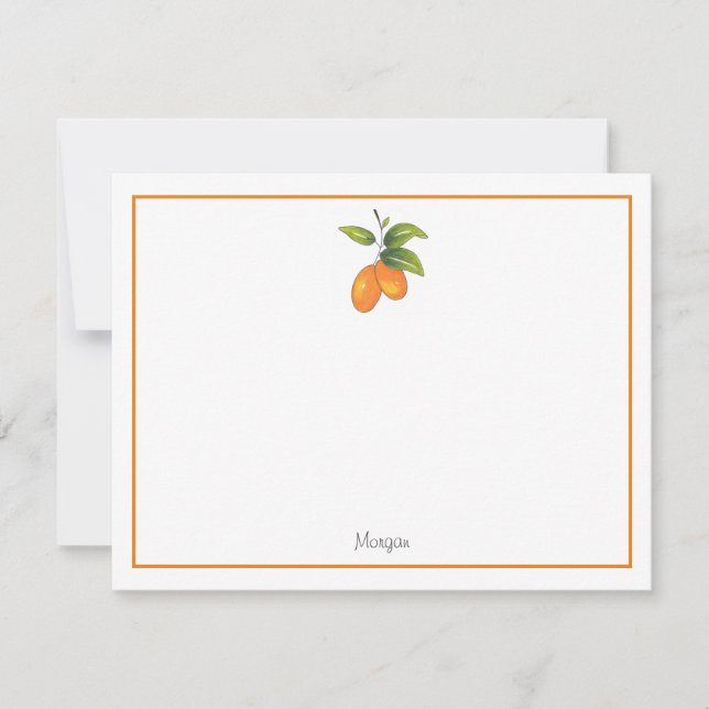Hand Drawn Kumquats Note Card (Front)