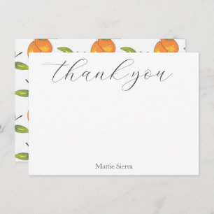 Hand Drawn Kumquats Pattern Thank You Card