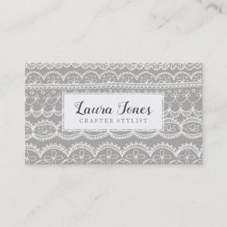 Hand Drawn Lace Crafters Bloggers Publicity Appointment Card