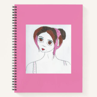 Hand Drawn Lady Spiral Notebook