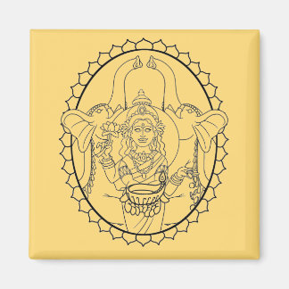 Hand Drawn—Lakshmi, Hindu Goddess. Magnet