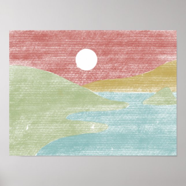 Hand Drawn Landscape Poster (Front)