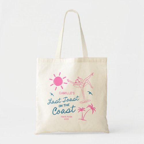 Hand_Drawn Last Toast Beach Bachelorette Tote Bag