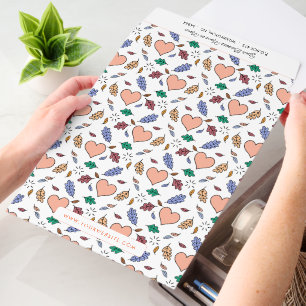 Hand Drawn Leaf Pattern Personal or Business Envelope Mailers
