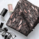 Hand Drawn Leaf Pattern Rose Gold Foil ID495 Fabric