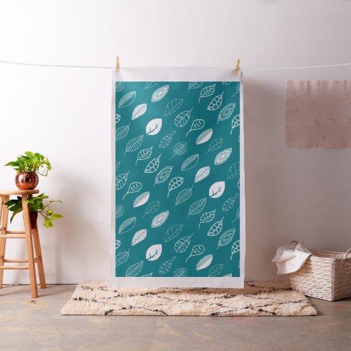Hand Drawn Leaves Fabric Design
