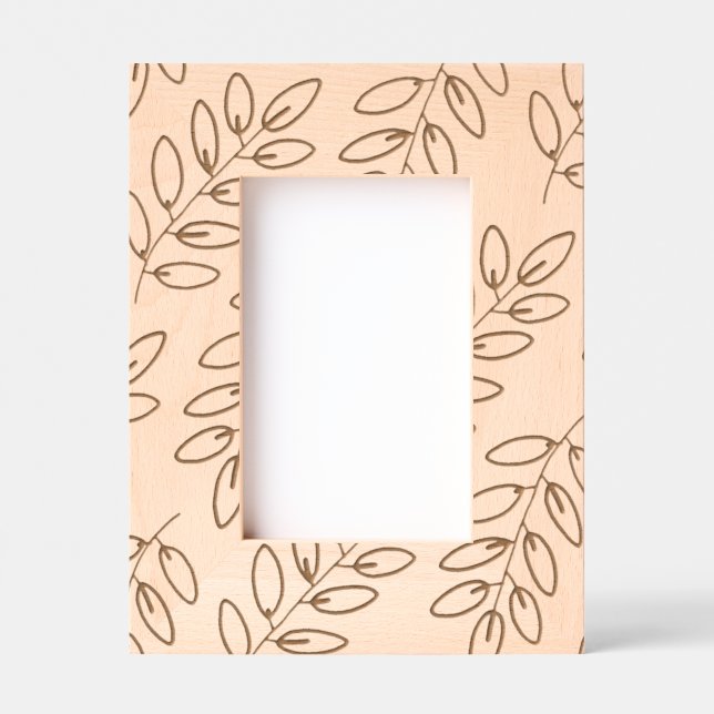 Hand Drawn Leaves Pattern Engraved Frames (Front)