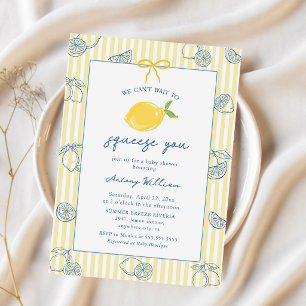 Hand Drawn Lemon Baby Shower Invitation Invitation