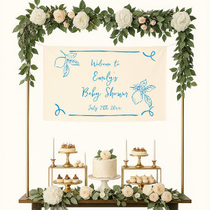 Hand Drawn Lemon Baby Shower Welcome Banner