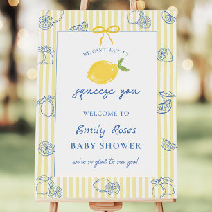 Hand Drawn Lemon Baby Shower Welcome Foam Board