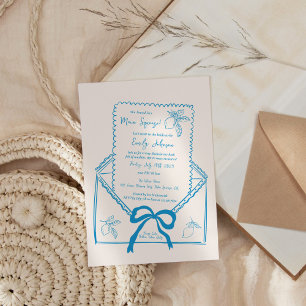 Hand Drawn Lemon Mediterranean Bachelorette Party Invitation