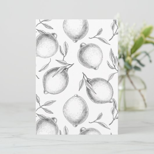Hand drawn Lemon pattern (Standing Front)