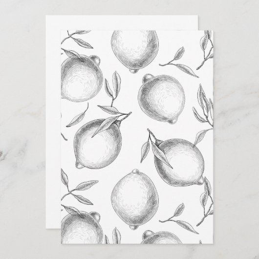 Hand drawn Lemon pattern (Front/Back)