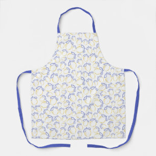 Hand Drawn Lemon Pattern Apron