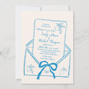 Hand Drawn Lemon We still do Vow Renewal Invitation