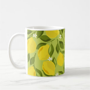 Hand Drawn Lemons Colorful Wallpaper Coffee Mug