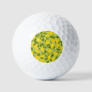 Hand Drawn Lemons Colorful Wallpaper Golf Balls