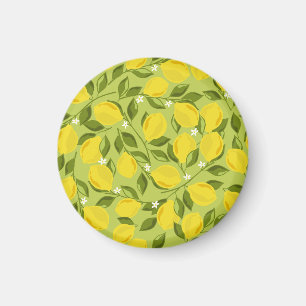 Hand Drawn Lemons Colorful Wallpaper Magnet