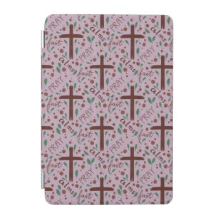 Hand-drawn Lenten Cross and Roses IPad Case