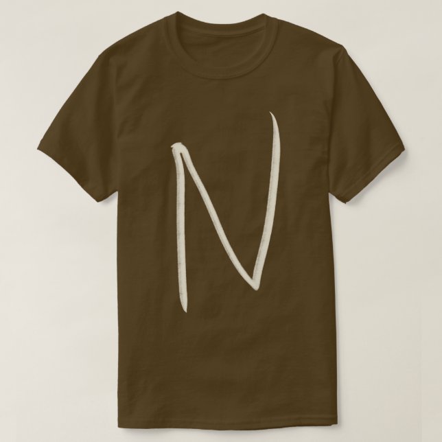 Hand Drawn Letter N T-Shirt (Design Front)