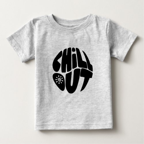Hand drawn lettering phrase in the shape of a ball baby T_Shirt