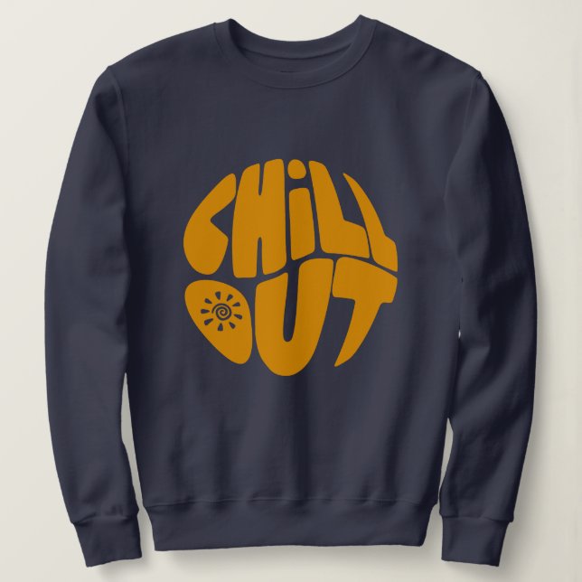 Hand drawn lettering phrase in the shape of a ball sweatshirt (Design Front)