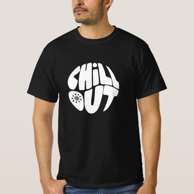 Hand drawn lettering phrase in the shape of a ball T-Shirt (Front)