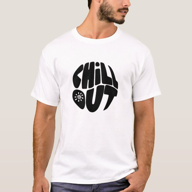 Hand drawn lettering phrase in the shape of a ball T-Shirt (Front)