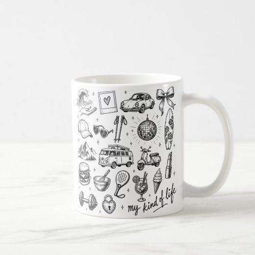 Hand Drawn Lifestyle Clipart Bundle,  Coffee Mug
