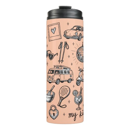Hand Drawn Lifestyle Clipart Bundle,  Thermal Tumbler