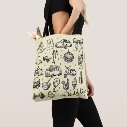 Hand Drawn Lifestyle Clipart Bundle,  Tote Bag