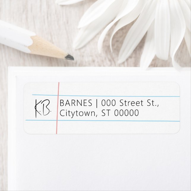 Hand Drawn Lined Paper Label (Insitu)