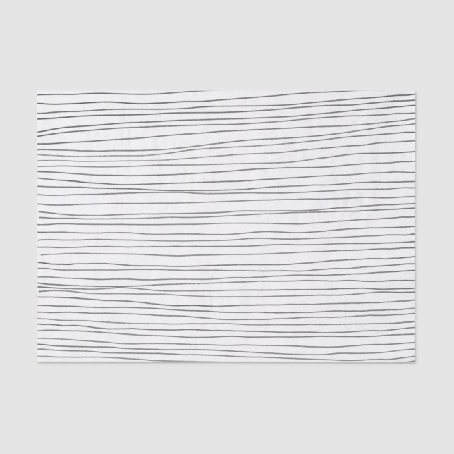 Hand Drawn Lines Watercolor Pattern Gift Tissue Paper (Front)