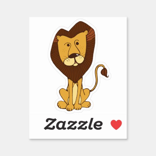 Hand Drawn Lion Sticker