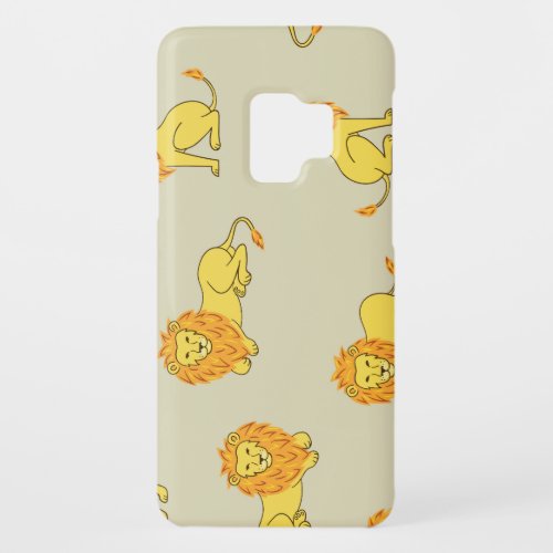 Hand_drawn lion vintage pattern Case_Mate samsung galaxy s9 case