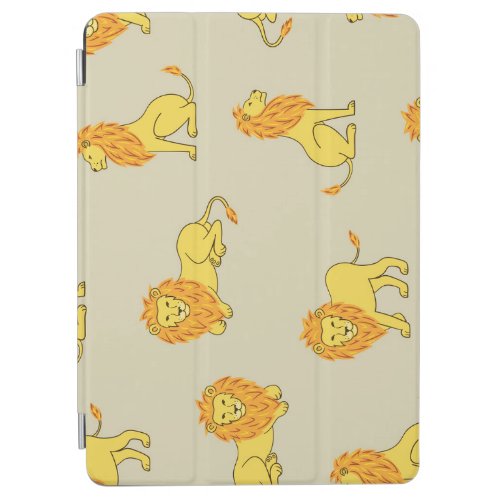 Hand_drawn lion vintage pattern iPad air cover