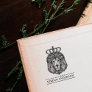 Hand Drawn Lion With Crown | Custom Name Ex Libris Rubber Stamp