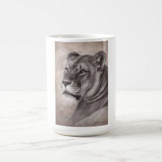 Hand Drawn Lioness Artwork Coffee Mug