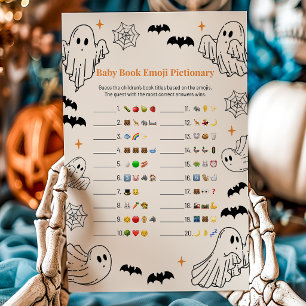 Hand drawn Little Boo Baby Emoji Pictionary Game