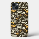 Hand Drawn Love Pattern iPhone 13 Case